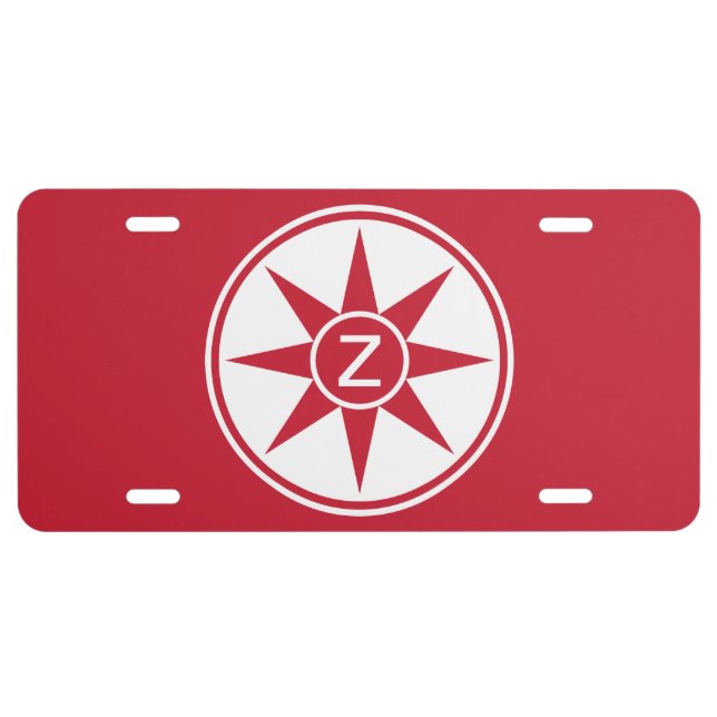 Custom Monogram & Color license plates (Front)