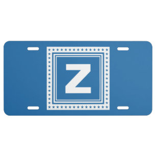 Custom Monogram & Color license plates