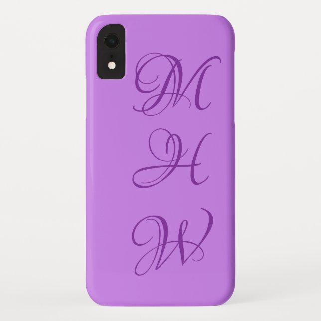 Custom monogram & color phone cases (Back)