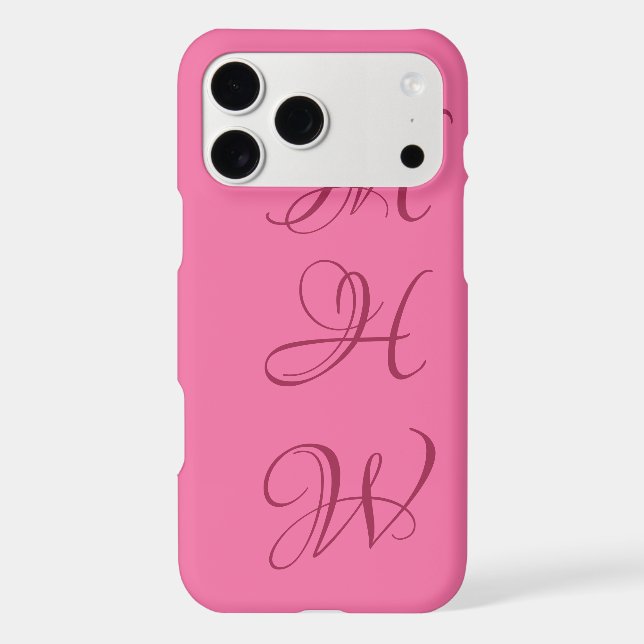 Custom monogram & color phone cases (Back)