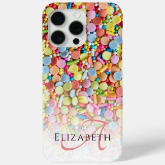 Custom Monogram Colorful Candy Ombre
