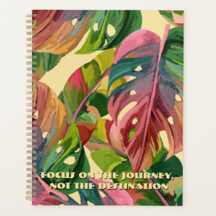 Custom Monogram Colorful Floral Aesthetic Academic Planner