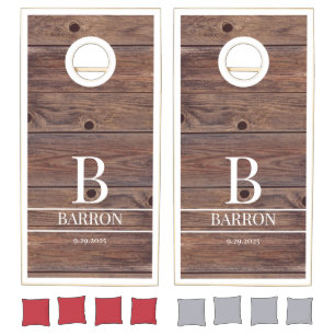 Custom Monogram Cornhole Set