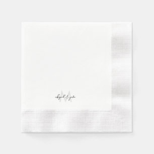 Custom Monogram & Couple Names Wedding Coined Napkins