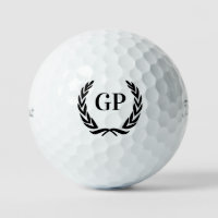 Custom monogram crest logo Golf Balls
