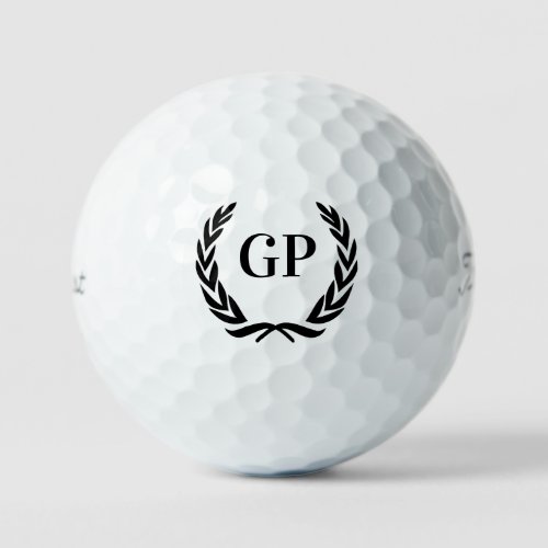 Custom monogram crest logo Golf Balls