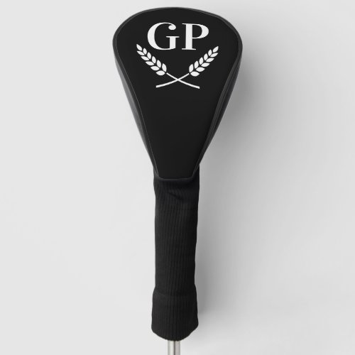 Custom monogram crest logo golf driver cover sock