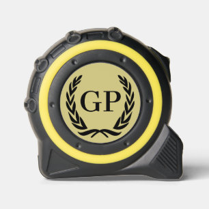 Custom monogram crest logo tape measure