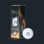 Custom monogram crest logo Titleist Pro V1 Golf Balls<br><div class="desc">Custom monogram crest logo Titleist Pro V1 Golf Balls. Initialed golf balls with elegant laurel wreath design. Custom monogrammed golfing balls for golf players. Professional brand golf balls with your name. Personalized golf ball gift set for him or her. Classy corporate business gift idea for clients, partners, customers etc. Unique...</div>