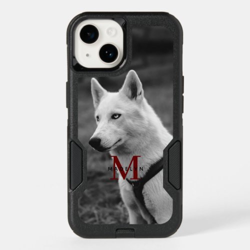 Custom Monogram Cute Dog Photo Apple X11121314 OtterBox iPhone 14 Case