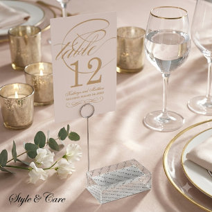 Custom Monogram Date Pattern Stylish White Place Card Holder