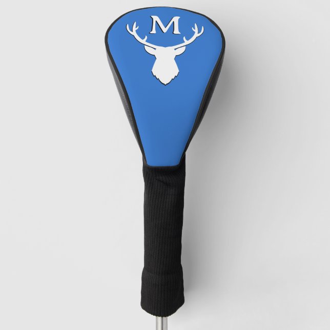 Custom Monogram Deer Golf Head Cover (Front)