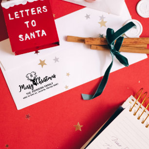 Custom Monogram Deer Return Address Rubber Stamp
