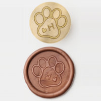 Custom Monogram Dog Pet Paw Heart