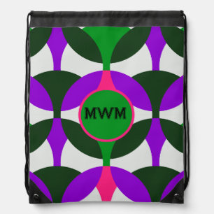 Custom Monogram Drawstring Backpack