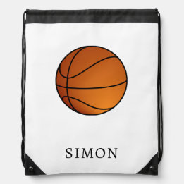 Custom Monogram Drawstring bag with Basketball 