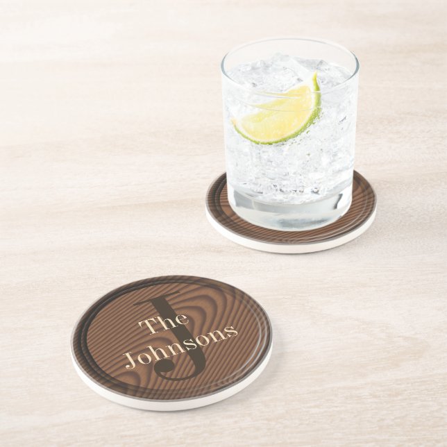 Custom Monogram Drink Coaster (Side)