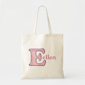 Custom Monogram E Name tote bag