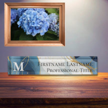 Custom Monogram Elegant Modern Marble Acrylic