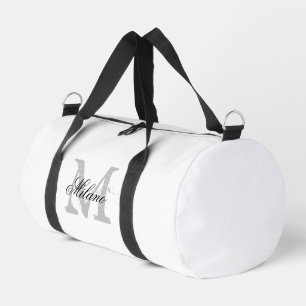 Custom monogram elegant sports duffle bag