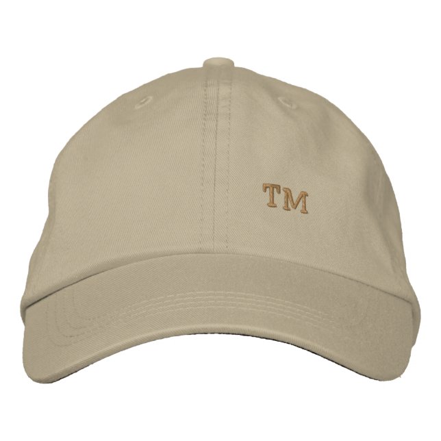 Custom Monogram Embroidered Baseball Cap (Front)
