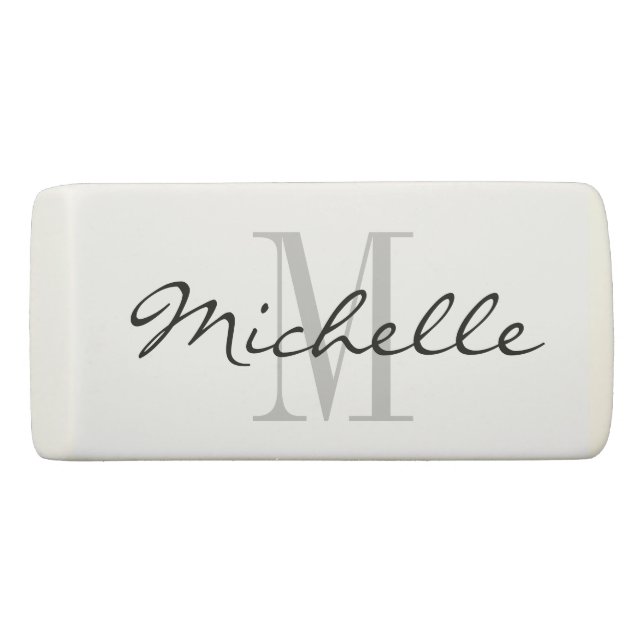 Custom monogram eraser | party favor ideas (Front)