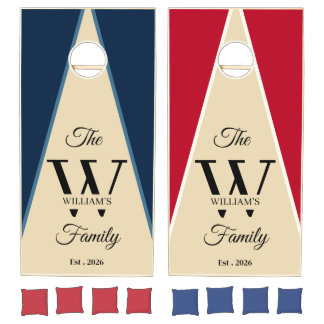Custom Monogram Family Cornhole Set