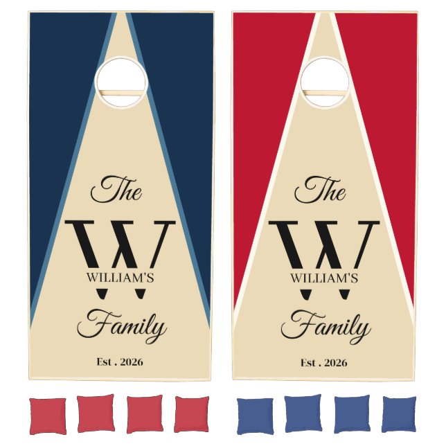 Custom Monogram Family Cornhole Set (Set)