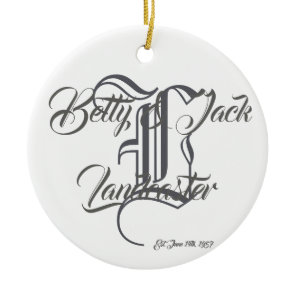 Custom monogram family ornament