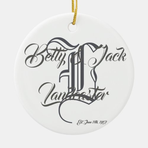 Custom monogram family ornament