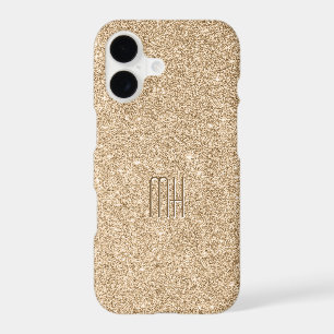 Custom Monogram Faux Glitter Bling iPhone 17 Case