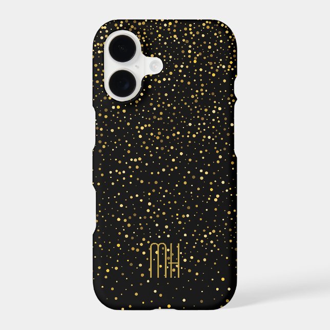 Custom Monogram Faux Glitter Bling Case-Mate iPhone Case (Back)