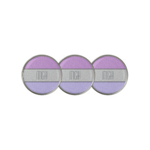 Custom Monogram Faux Glitter Bling Golf Ball Marker