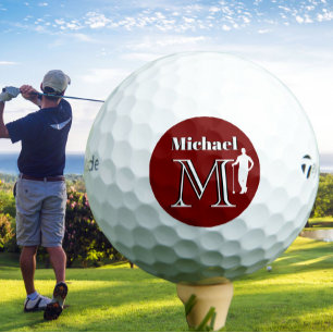 Custom Monogram First Name Golfer Golf Balls