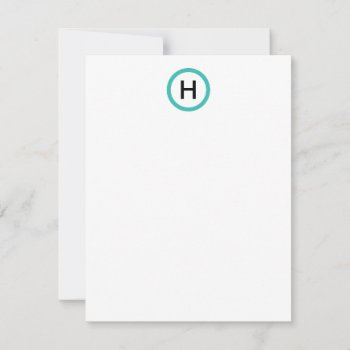 Custom Monogram Flat Note Cards by specialoccasions at Zazzle