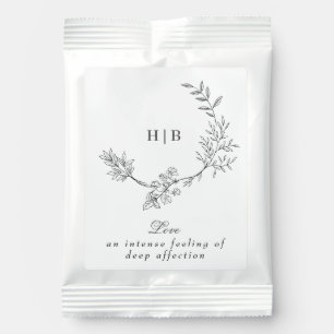 Custom Monogram Floral Monogram Organic Fun Fact Lemonade Drink Mix