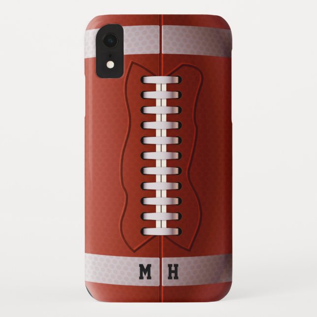 Custom monogram Football phone cases (Back)