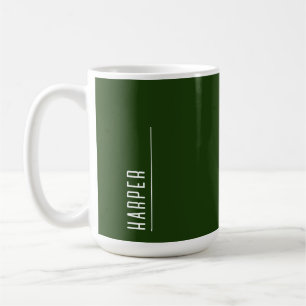 Custom monogram, forest green Christmas  Coffee Mug