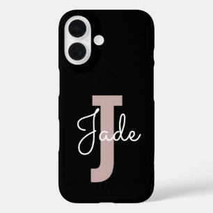 Custom Monogram Gift for Names Starting with J iPhone 16 Case