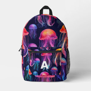 Custom Monogram Glowing Jellyfish Backpack