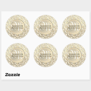Custom Monogram Gold Glamour Seal