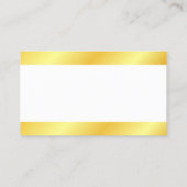 Custom Monogram Gold Metallic Look Modern Elegant Business Card (Back)