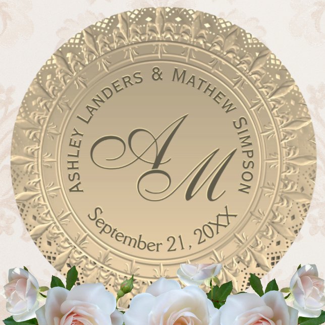 Custom Monogram Gold Wedding Seal (Creator Uploaded)