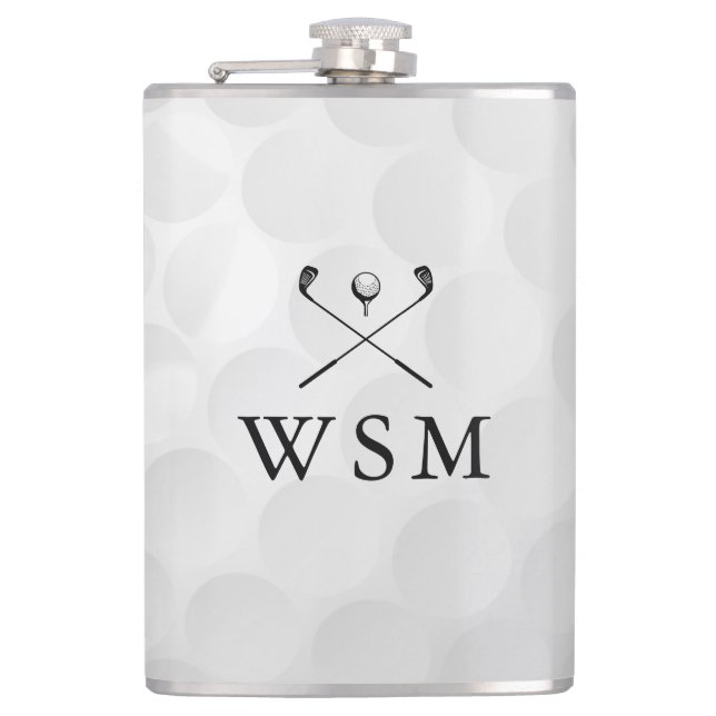 Custom Monogram Golf Ball Flask (Front)