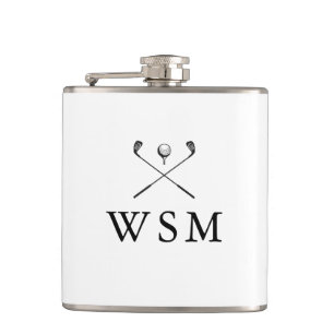 Custom Monogram Golf Clubs Flask
