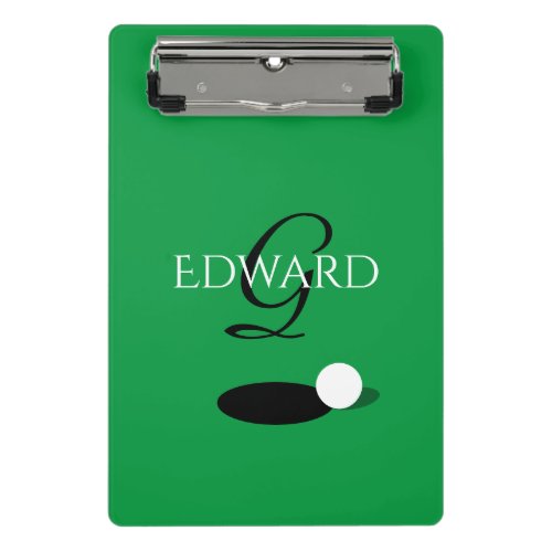 Custom monogram golf score card holder mini clipboard