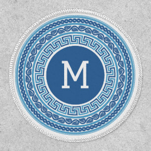 Custom Monogram Greek Pattern Patch