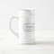 Custom monogram groomsmen elegant beer stein