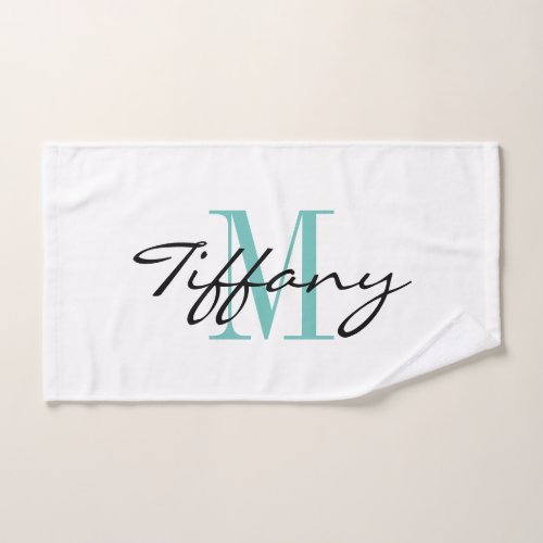 Custom monogram hand towel gift for women