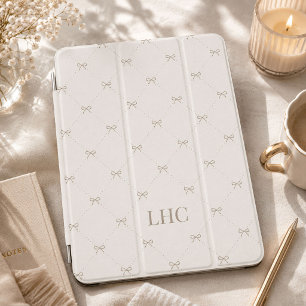 Custom Monogram Heirloom Bow Elegant Coquette iPad Mini Cover